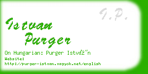 istvan purger business card